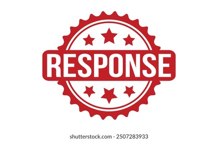 Response Rubber Stamp Seal Vector