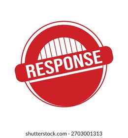 Sello de sello de goma de respuesta Vector