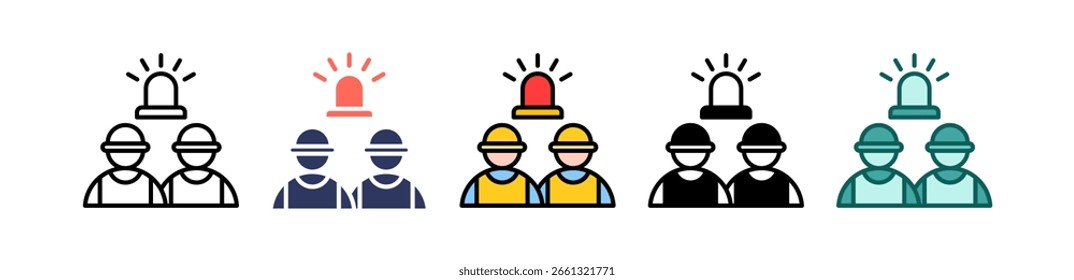 Response Team Icon Multiple Vector Illustration
