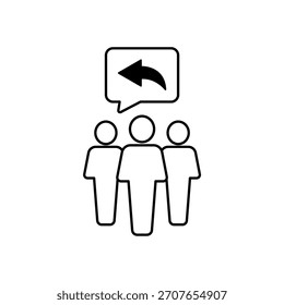 Icono de Equipo de respuesta esbozo de línea de trazo editable eps.