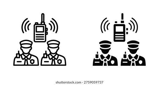 Response Team icon set with style outline and solid. vector simple elements for design and presentation.