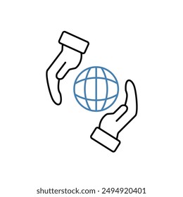responsibility concept line icon. Simple element illustration. responsibility concept outline symbol design.