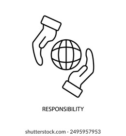 responsibility concept line icon. Simple element illustration. responsibility concept outline symbol design.