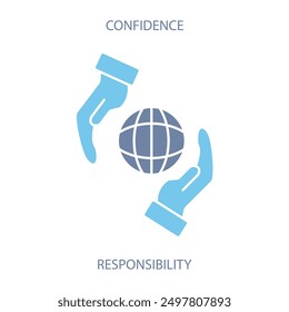 responsibility concept line icon. Simple element illustration. responsibility concept outline symbol design.