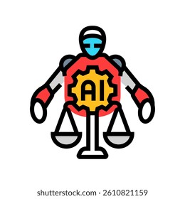 responsibility ethical ai color icon vector. responsibility ethical ai sign. isolated symbol illustration