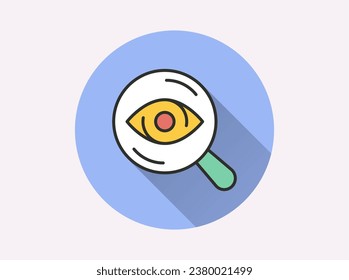 Icono plano de responsabilidad. Ilustración simple con sombra larga para diseño gráfico y web.