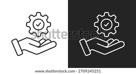 Responsibility Icon In Black And White Line Style