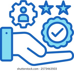 Responsibility Icon Blue Vector Illustration