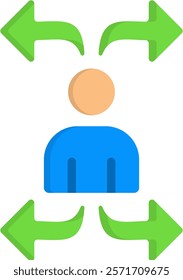Responsibility Icon Flat Vector Illustration