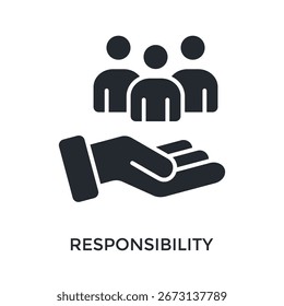 Estilo De Glifo Do Ícone De Responsabilidade. Ilustração De Vetor Para Design Gráfico