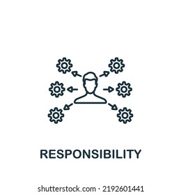 Responsibility icon. Line simple Personality icon for templates, web design and infographics