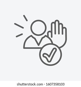 Responsibility Icon Line Symbol. Isolated Vector Illustration Of Icon Sign Concept For Your Web Site Mobile App Logo UI Design.