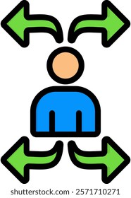 Responsibility Icon Lineal Color Vector Illustration