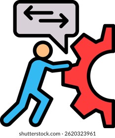 Responsibility Icon Lineal Color Vector Illustration