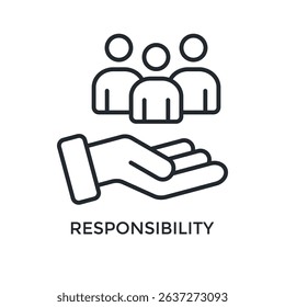 Responsibility Icon Outline Style. Vector Illustration For Graphic Design