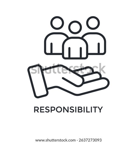 Responsibility Icon Outline Style. Vector Illustration For Graphic Design