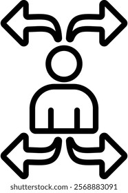 Responsibility Icon Outline Vector Illustration