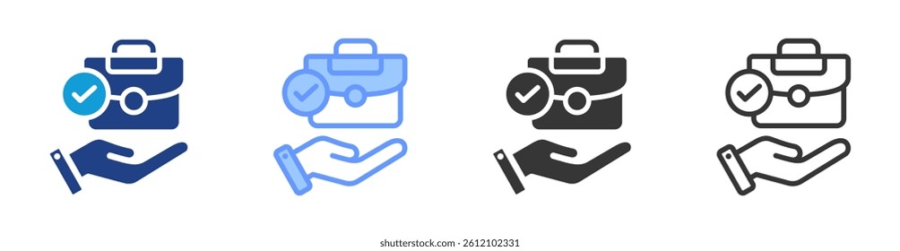 Responsibility icon set multiple style collection