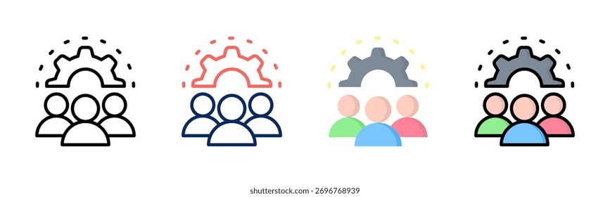 Responsibility icon set multiple style collection