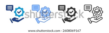 Responsibility icon set multiple style collection