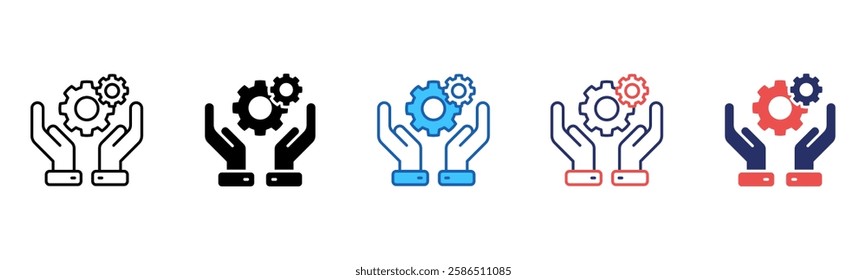 Responsibility icon sheet multiple style collection