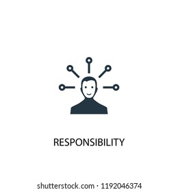 responsibility icon. Simple element illustration. responsibility concept symbol design. Can be used for web and mobile.