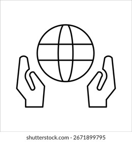 ícones de responsabilidade. ilustração de vetor de linha simples