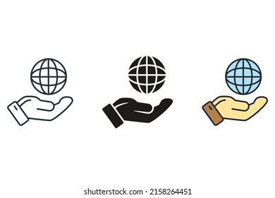 responsibility icons  symbol vector elements for infographic web
