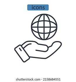 responsibility icons  symbol vector elements for infographic web