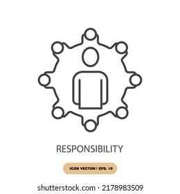 responsibility icons  symbol vector elements for infographic web