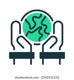 Responsibility line icon. Universal creative premium symbol. Vector sign icon logo template. Vector illustration