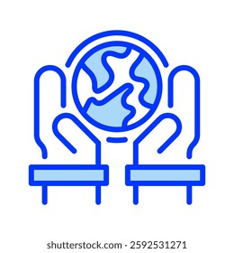 Responsibility line icon. Universal creative premium symbol. Vector sign icon logo template. Vector illustration