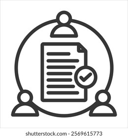 Responsibility Outline Icon Vector Illustration