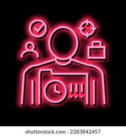 responsibility people value neon light sign vector. responsibility people value illustration