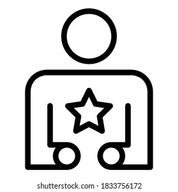 Responsibility, Skill, Performance of Employee Outline Icon