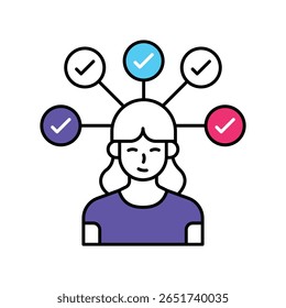Responsibility Vector Filled outline illustration style icon. EPS 10 file