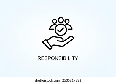 Ilustración De Vector De Responsabilidad O Símbolo De Logotipo