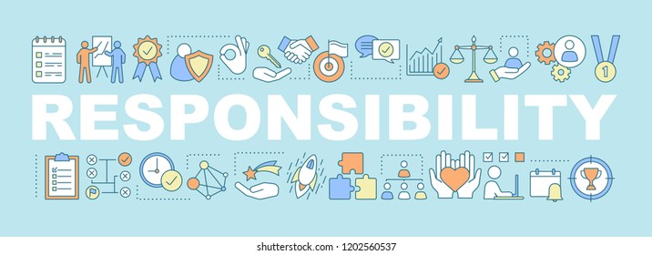 Responsibility Word Concepts Banner Goal Achieving Stock Vector ...