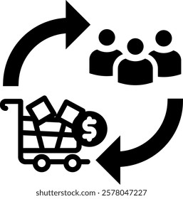 Responsible Consumption Icon Glyph Vector Illustration