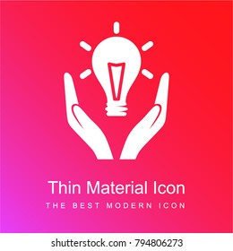 Responsible energy use red and pink gradient material white icon minimal design