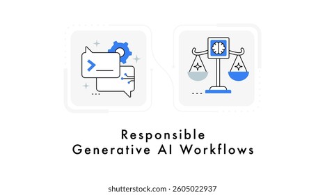 Responsible Generative AI Workflows Icon for Ethical AI Development and Compliance