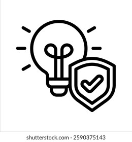 Responsible Innovation Line Vector Illustration On White Background.