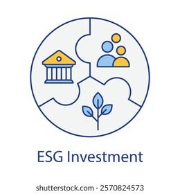 Responsible Investment Practices Icon for ESG Frameworks.