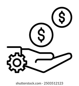 Responsible Lending icon line vector illustration