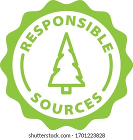 responsible sources green outline icon