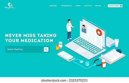 Responsive Banner or Landing Page Design for Healthcare and Medical Concept.