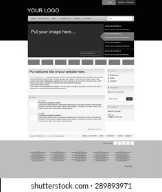responsive business web layout for company or non-profit organization