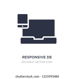 responsive de icon on white background. Simple element illustration from Computer concept. responsive de icon symbol design.