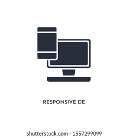 responsive de icon. simple element illustration. isolated trendy filled responsive de icon on white background. can be used for web, mobile, ui.