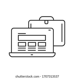 Responsive design black line icon. Approach to web design that makes web pages render well on a variety of devices and window. UI UX GUI design element. Editable stroke.